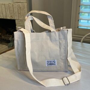 Letu - Small Light Khaki Corduroy Small Handbag / Shoulder Bag For Women